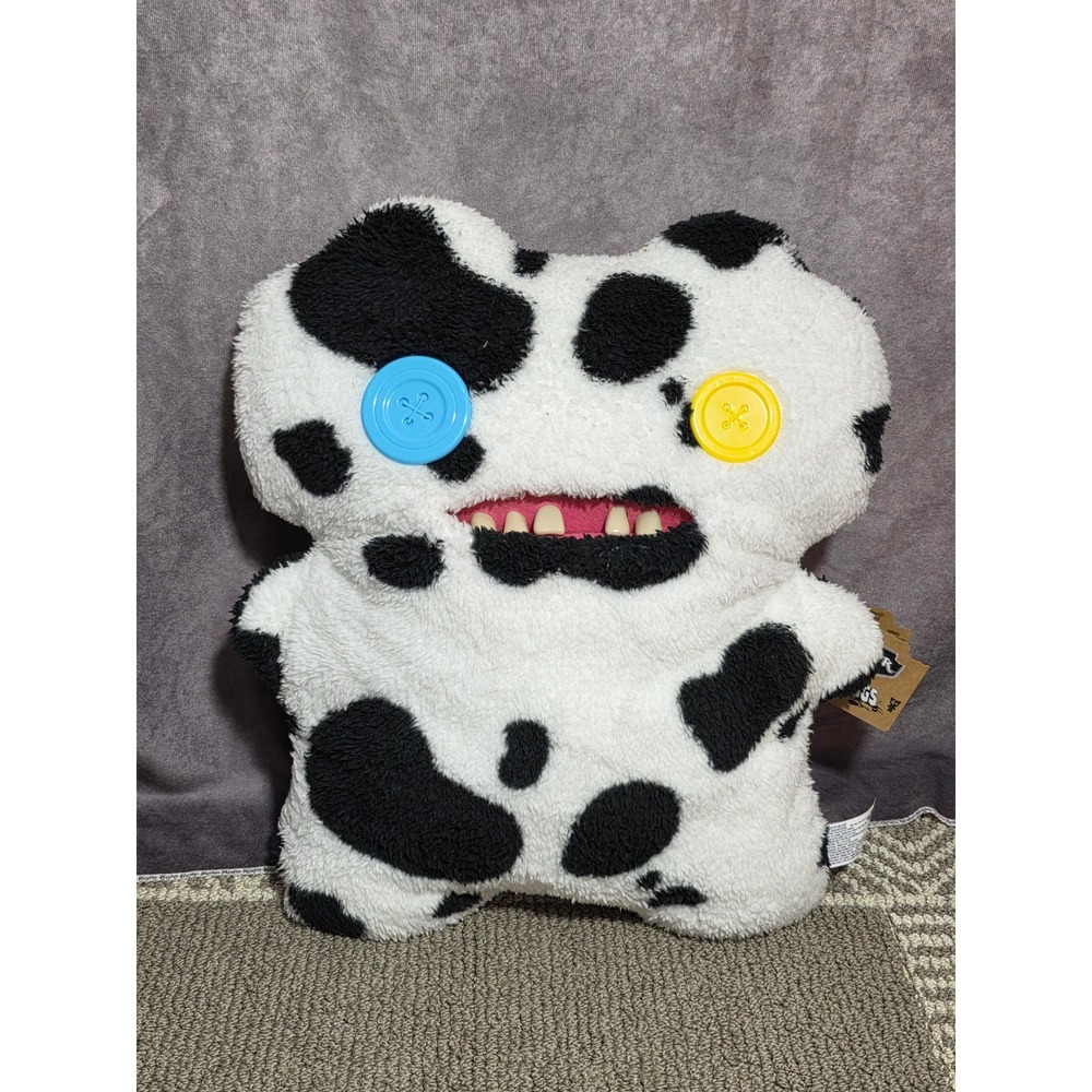 Zuru Fuggler "Catch Me" Gaptooth McGoo Bigg Fuggs Cow Print Monster 18 Inch NWT